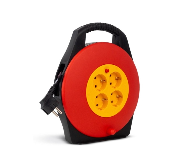 Entac Socket Cable Reel 4 Sockets 10m