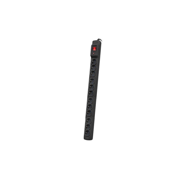 RACK POWER STRIP 19" ARMAC MULTI M12/10A 3M 12X 230V PL VERTICAL MOUNTING BLACK