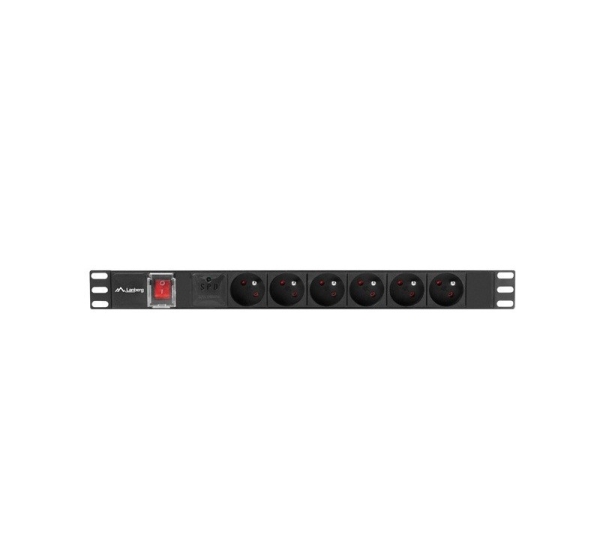 LANBERG POWER STRIP PDU RACK 19" (1U, 16A, 6X 230V PL, 2m)
