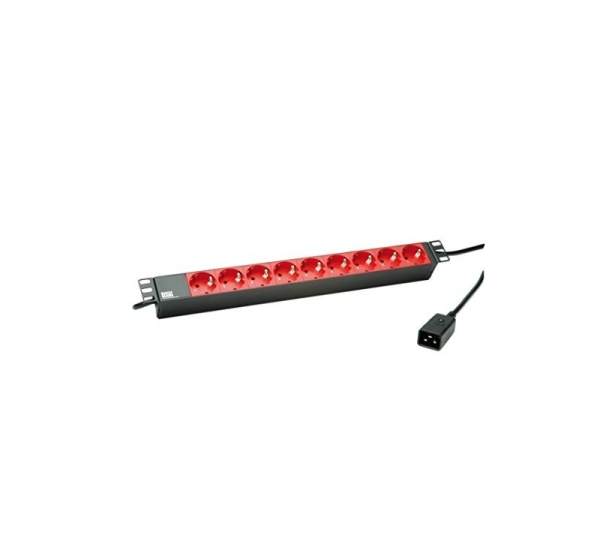 Bachmann 333.937 power extension 2 m 9 AC outlet(s) Indoor Black, Red