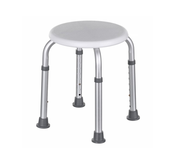 Round aluminium shower stool