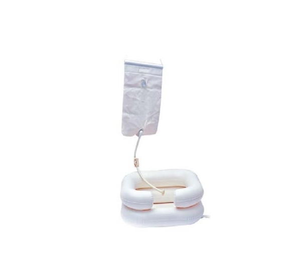 Inflatable head wash pool and shower - set