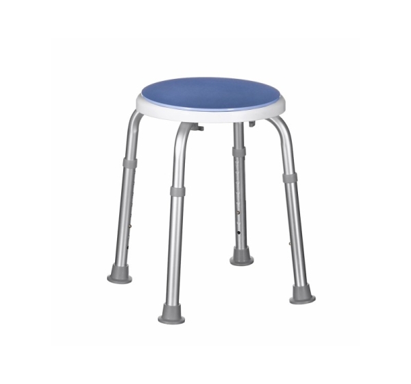 Round aluminium shower stool
