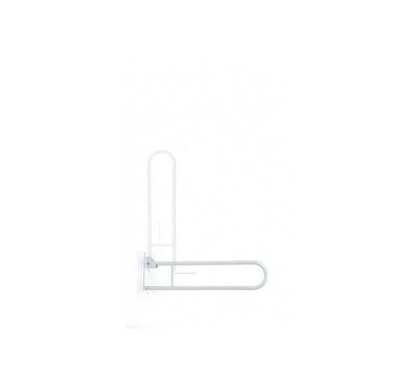 Toilet handrail, bathroom hinged handle White