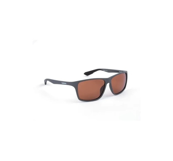 Shimano Technium polarised sunglasses, matte dark grey/copper