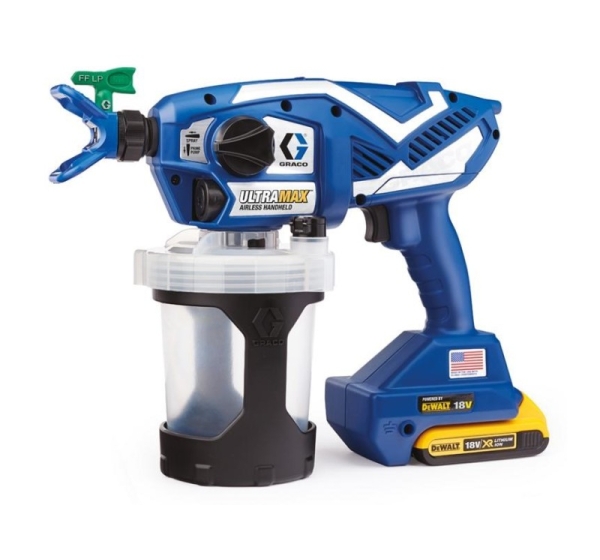 GRACO PISTOLET DO MALOWANIA ULTRAMAX ( 2 x AKU. 2AH DEWALT+ ŁAD. ) + TORBA