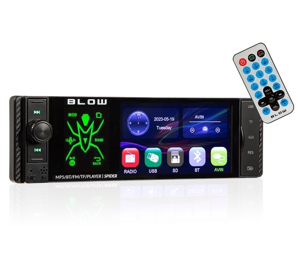 Radio BLOW SPIDER 4" RDS RGB MP5/USB/micro SD/BLUETOOTH