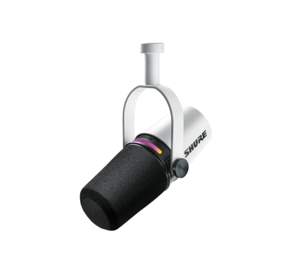 Shure MV7+-W - lectern/vocal microphone with XLR/USB-C connector, white