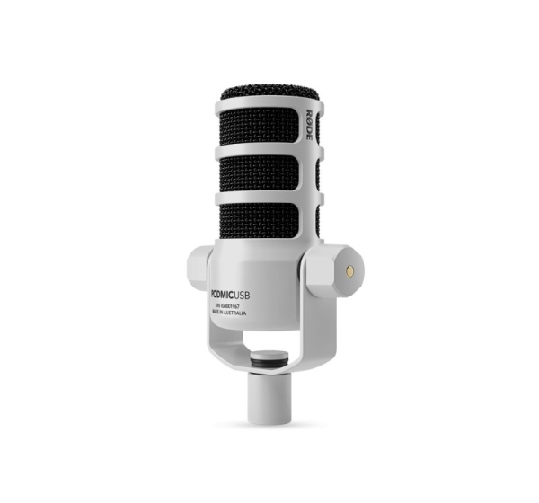 RØDE PodMic USB White - dynamic microphone for podcasting