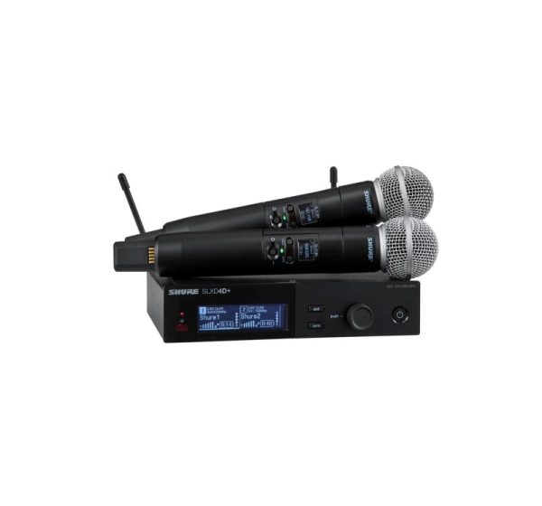 Shure SLXD24D+E/58-G65 - dual digital wireless system with two transmitters/handheld microphones (470 - 606 MHz)