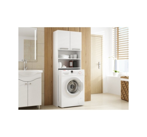 Topeshop PRALKA POLA BIEL bathroom storage cabinet White