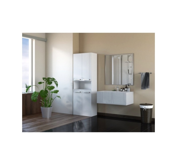 Topeshop NEL 2K DK BPOŁ bathroom storage cabinet White