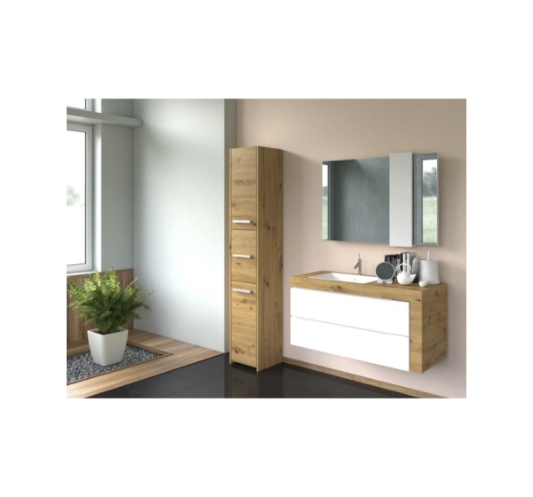 Topeshop S33 ARTISAN bathroom storage cabinet Oak