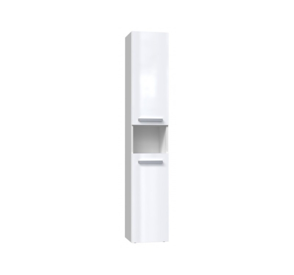 Bathroom cabinet NEL I 31x30x174 cm, white, glossy