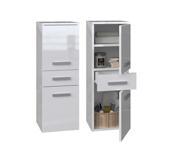 Topeshop NEL V DDS BIEL POŁ bathroom storage cabinet White
