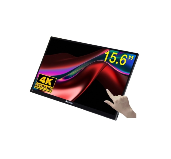 Verbatim Portable Touchscreen Monitor Ultra HD 4K - 15.6”
