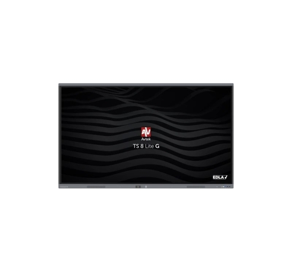 Avtek International TS 8 Lite G 75 Interactive flat panel 190.5 cm (75") LED Wi-Fi 420 cd/m² 4K Ultra HD Black Touchscreen Built-in processor Android 14 24/7