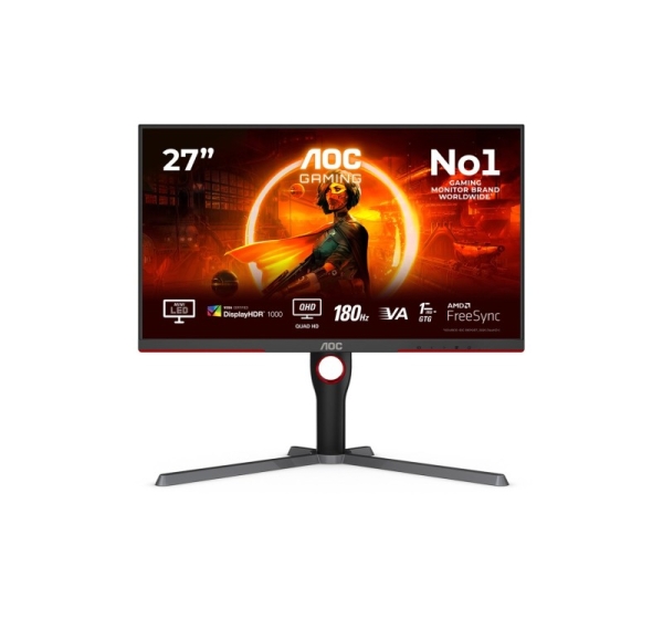 AOC G3 Q27G3XMN/BK computer monitor 68.6 cm (27") 2560 x 1440 pixels 2K Ultra HD LED Black, Red