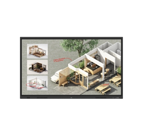 LG CreateBoard Standard interactive whiteboard 190.5 cm (75") 3840 x 2160 pixels Touchscreen Black