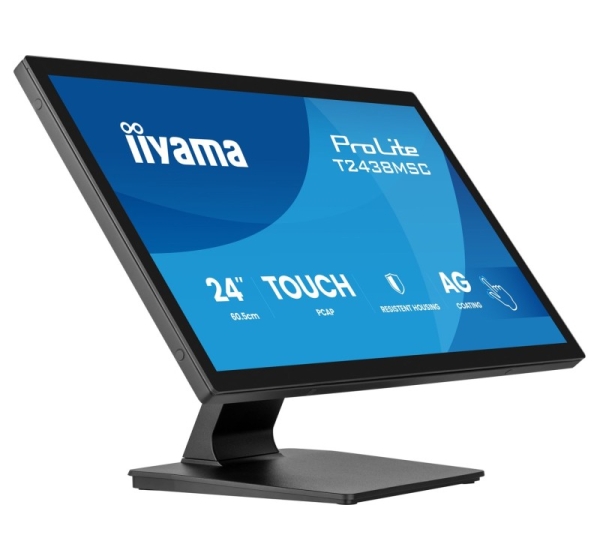 iiyama ProLite T2438MSC-B2 computer monitor 60.5 cm (23.8") 1920 x 1080 pixels Full HD LED Touchscreen Black