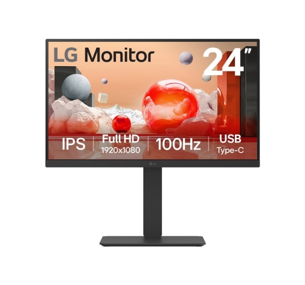 LG 24BA650 LED display 60.5 cm (23.8") 1920 x 1080 pixels Full HD Black