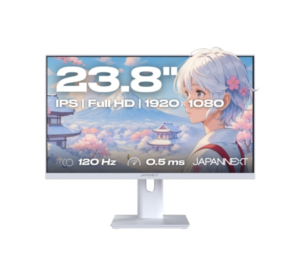 JAPANNEXT JN-I238FHD120F-HSP-W computer monitor 60.5 cm (23.8") 1920 x 1080 pixels Full HD LCD White