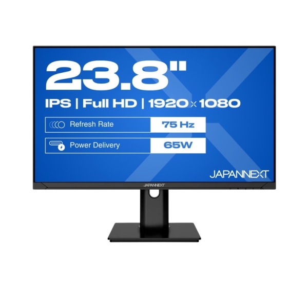 JAPANNEXT JN-IPS238FHDR-C65W-HSP computer monitor 60.5 cm (23.8") 1920 x 1080 pixels Full HD LED Black