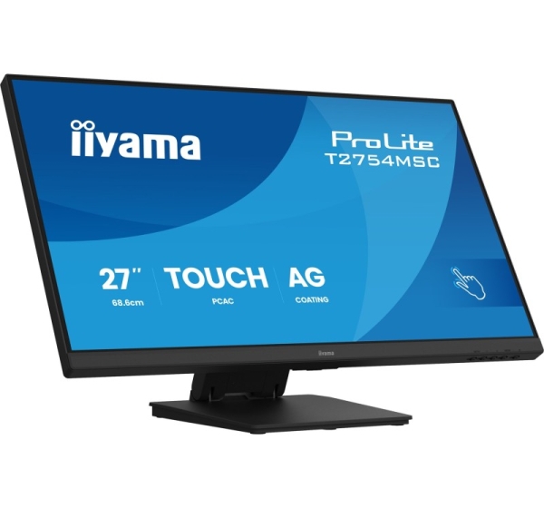 iiyama ProLite T2754MSC-B2AG computer monitor 68.6 cm (27") 1920 x 1080 pixels Full HD LED Touchscreen Multi-user Black