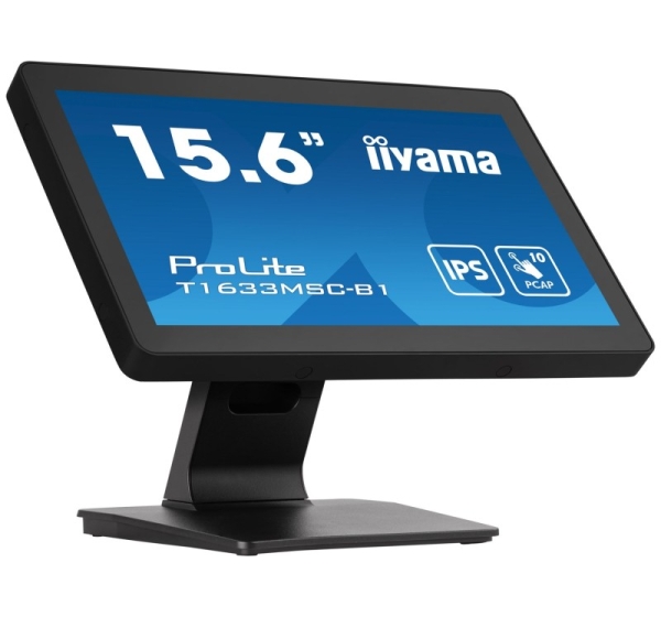 iiyama ProLite T1633MSC-B1 computer monitor 39.6 cm (15.6") 1920 x 1080 pixels Full HD LCD Touchscreen Black