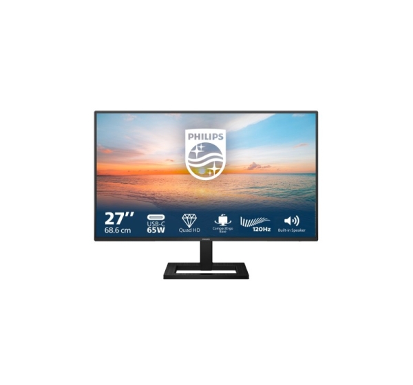 Philips 1000 series 27E1N1600AE/00 computer monitor 68.6 cm (27") 2560 x 1440 pixels Quad HD LCD Black