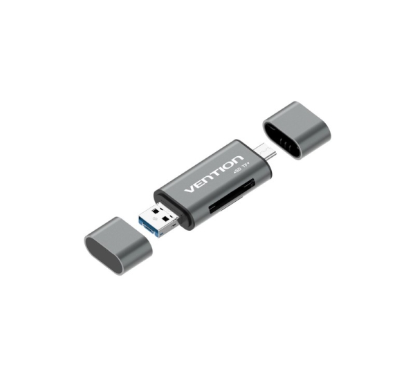 Vention USB3.0 Multi-function Card Reader Gray Metal Type