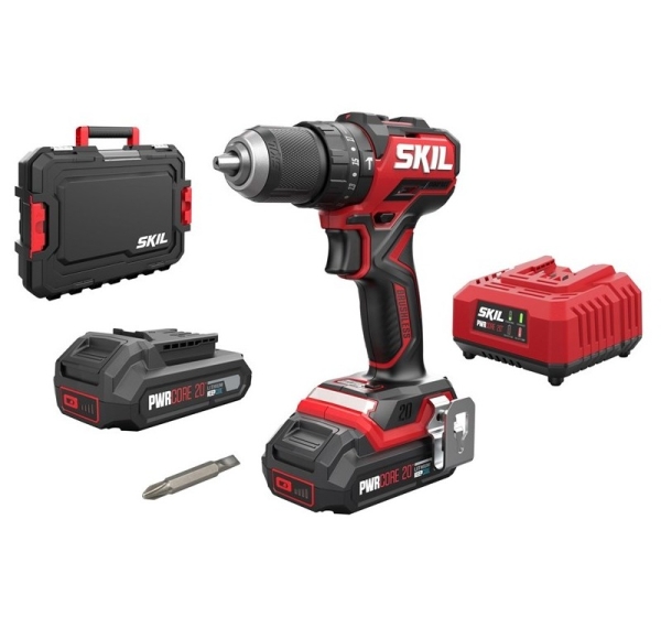 Cordless drill 20V 2x2Ah