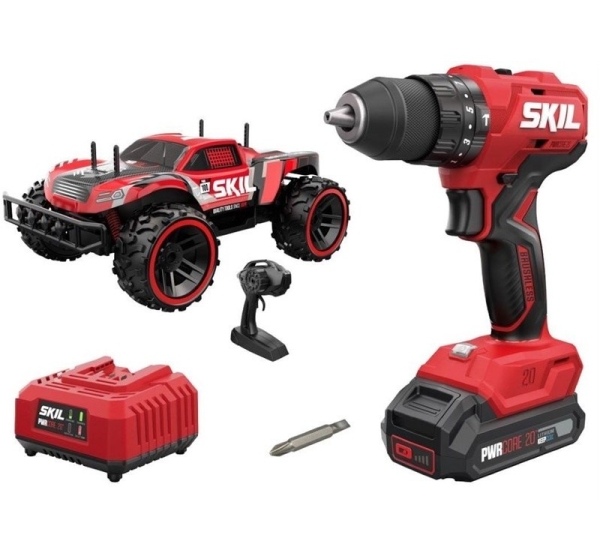 Impact drill + RC car, 1x2Ah 18V