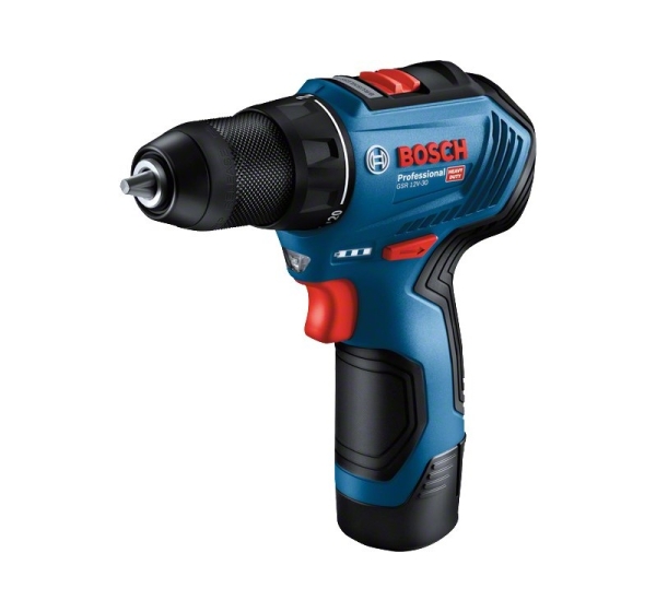 BOSCH SCREWDRIVER GSR 12V-30 2x2.0Ah 30/17Nm BL CASE