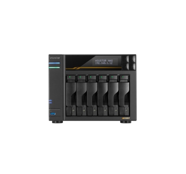 Asustor LOCKERSTOR 6 Gen3 (AS6806T) NAS Desktop AMD Ryzen V3C14 16 GB DDR5 ADM Black