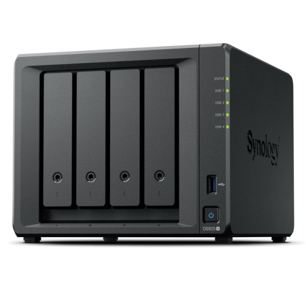 Synology DiskStation DS925+ NAS/storage server Ryzen Embedded V1500B 4 GB DDR4 0 TB Black