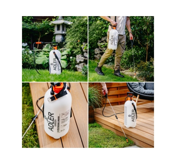 Pressure Sprayer ADLER AD 6809 manual 8L White, Orange