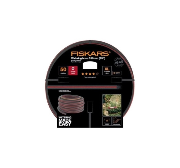 Fiskars 1027111 garden hose 50 m Above ground Black, Red