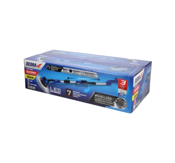 Dedra plaster sander 500W brushless