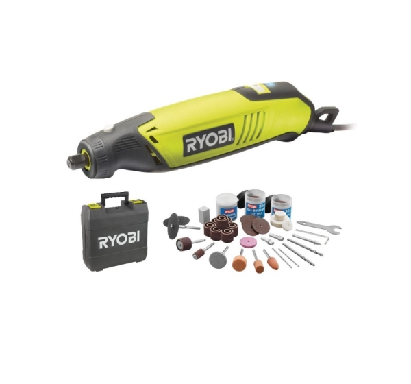 RYOBI EHT150V straight grinder 150W, set of 115 accessories
