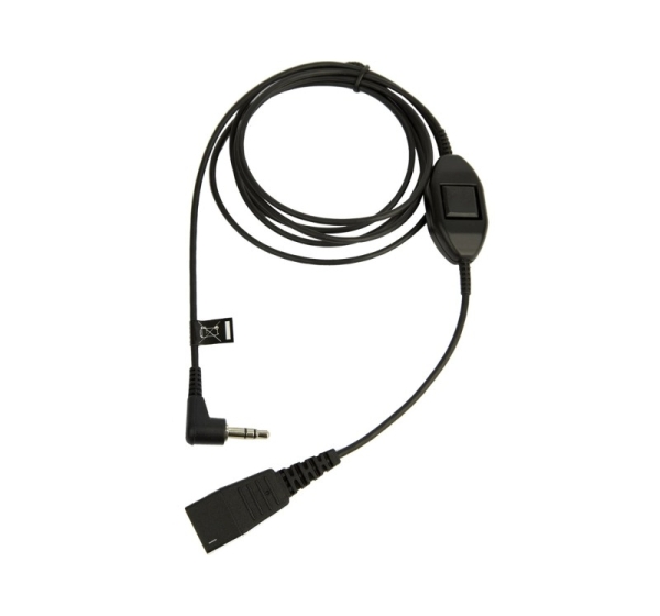 Jabra QD to 3.5mm w. Answer Button for Alcatel
