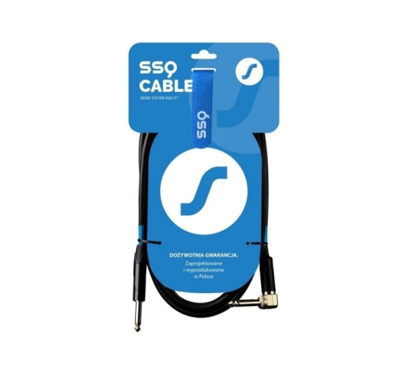 SSQ JMPJMK1 SS-1439 Cable Jack Mono - Jack Mono (90 degree angle) 1 m Black