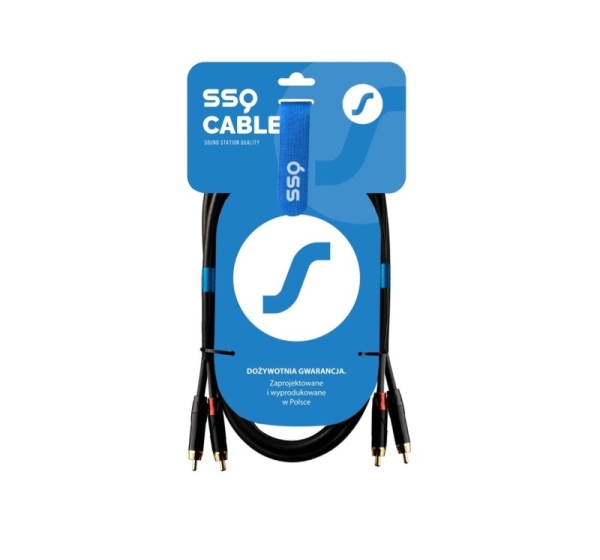 SSQ RCARCA3 - Cable 2x RCA - 2x RCA - 3 m, Black