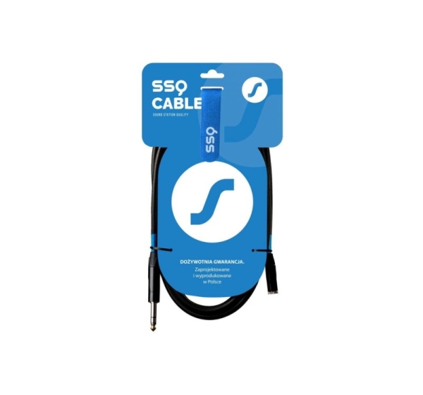 SSQ JSG5 - Cable Jack Stereo 3,5 mm - Jack stereo 6,3 mm, 5 m