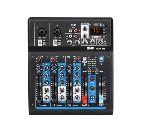 DNA MIX 4 EQ mikser audio USB MP3 Bluetooth analog