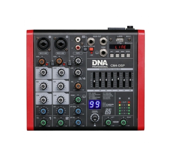 DNA CM4-DSP USB MP3 Bluetooth Phantom Audio Mixer