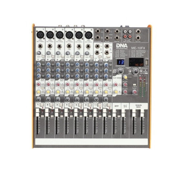 DNA ME-10FX audio mixer - 10 channel USB Bluetooth