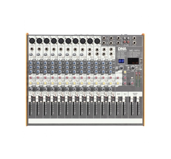DNA ME-16FX audio mixer 16 channels USB Bluetooth