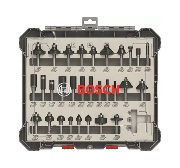Bosch Mixed Router Bit Sets, 30-Pieces