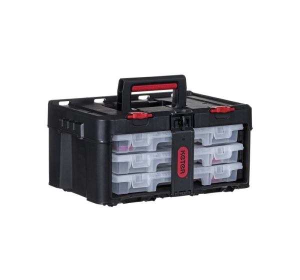 Toolbox KETER Stack'N'Roll (17210831/253380) with 3 organizers Black